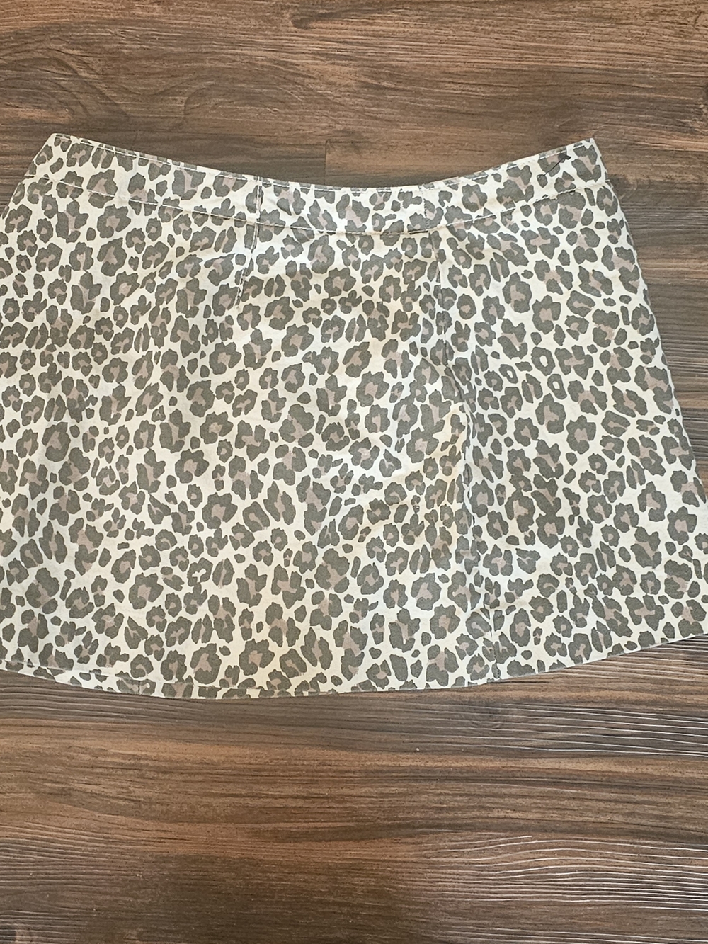 Cotton On Beige and Brown Leopard Print Mini Skirt
